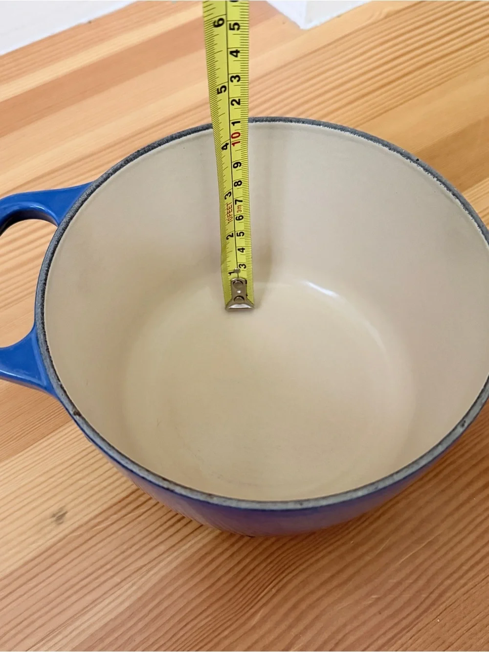 Le Creuset Blue Enameled Cast Iron Round sauce pan